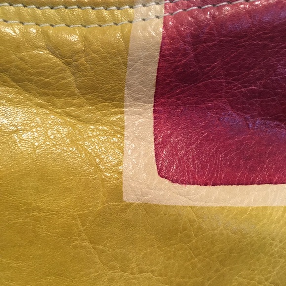 🇮🇹 Astore Leather Retro Geometric Dyed Purse - Picture 10 of 11